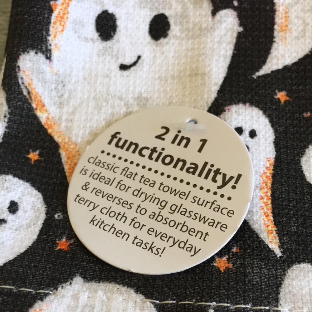 Ghosts Boo Y’all Kitchen Towel Cotton NWT Kay Dee Designs 26x16” - Picture 6 of 16